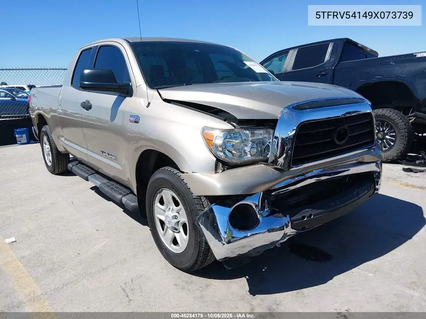 TOYOTA TUNDRA 2009, VIN 5TFRV54149X073739