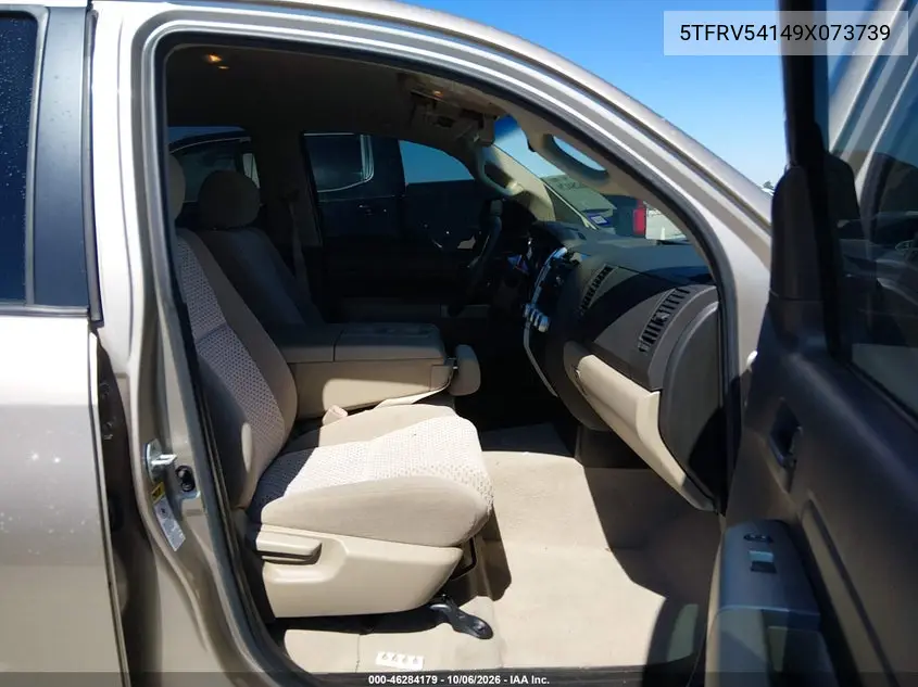 2009 TOYOTA TUNDRA VIN 5TFRV54149X073739 — фото 5