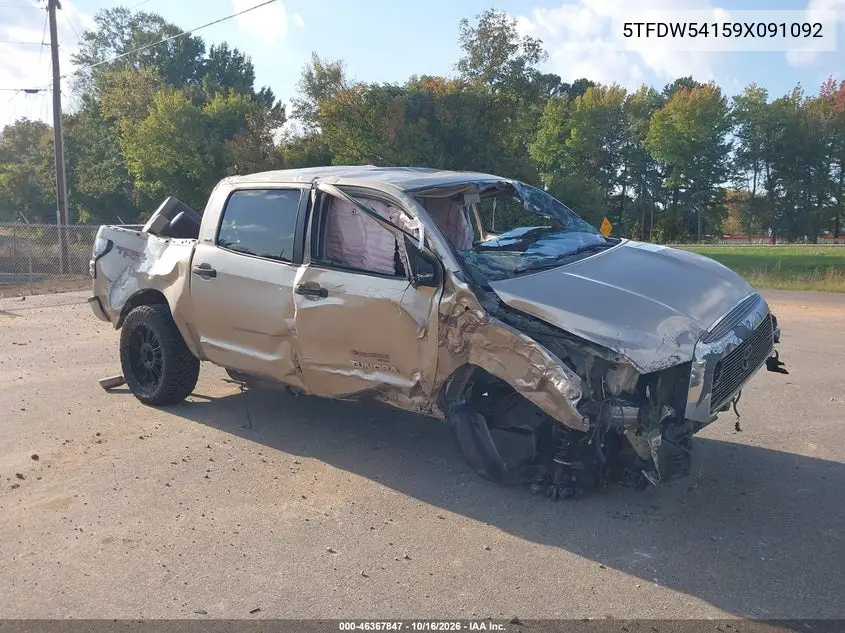 TOYOTA TUNDRA 2009, VIN 5TFDW54159X091092