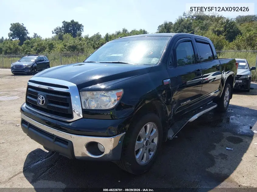 2010 TOYOTA TUNDRA VIN 5TFEY5F12AX092426 — фото 2