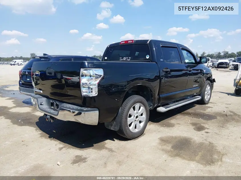 2010 TOYOTA TUNDRA VIN 5TFEY5F12AX092426 — фото 4