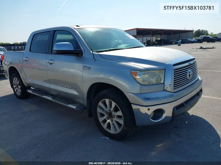 TOYOTA TUNDRA 2011, VIN 5TFFY5F15BX103781
