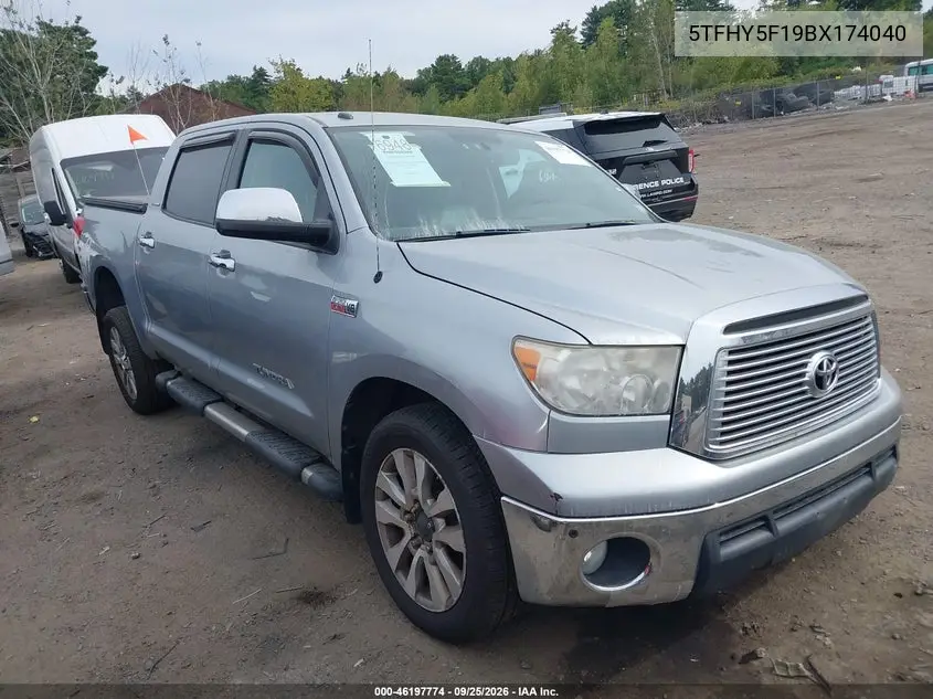 TOYOTA TUNDRA 2011, VIN 5TFHY5F19BX174040