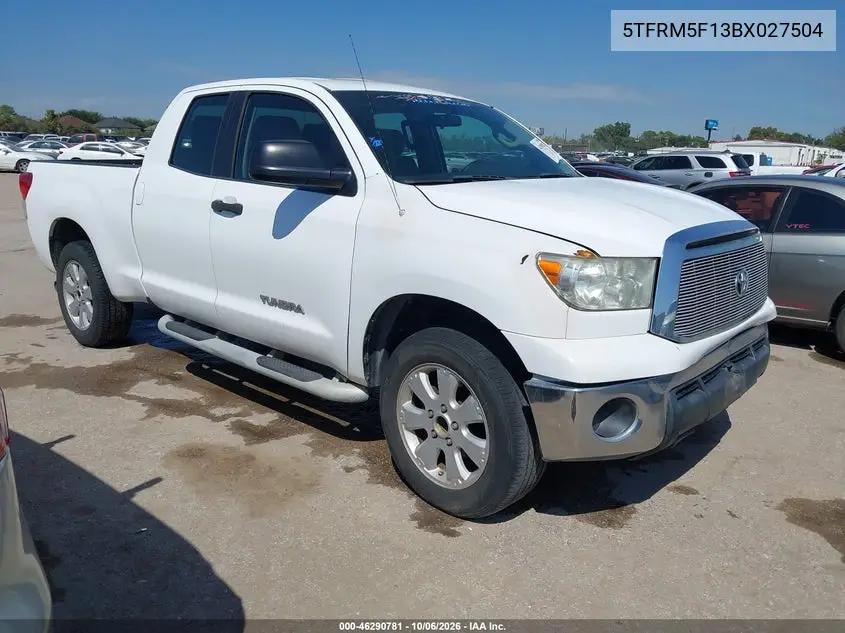 TOYOTA TUNDRA 2011, VIN 5TFRM5F13BX027504