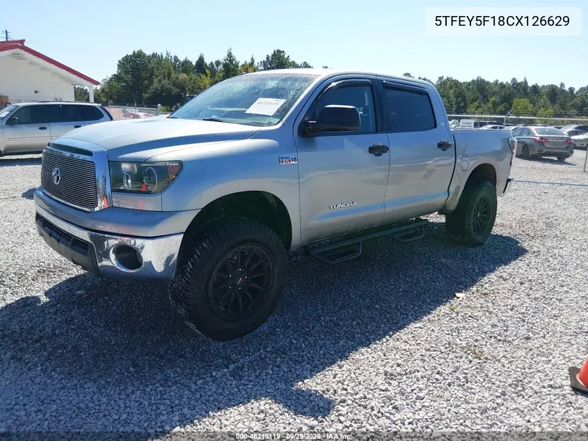 2012 TOYOTA TUNDRA VIN 5TFEY5F18CX126629 — фото 2