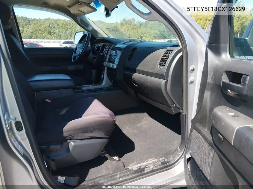 2012 TOYOTA TUNDRA VIN 5TFEY5F18CX126629 — фото 5