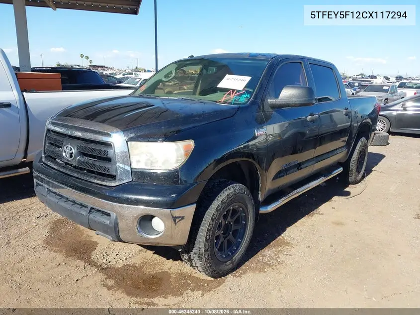 2012 TOYOTA TUNDRA VIN 5TFEY5F12CX117294 — фото 2