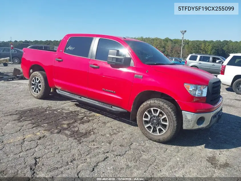 TOYOTA TUNDRA 2012, VIN 5TFDY5F19CX255099
