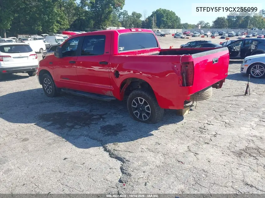 2012 TOYOTA TUNDRA VIN 5TFDY5F19CX255099 — фото 3