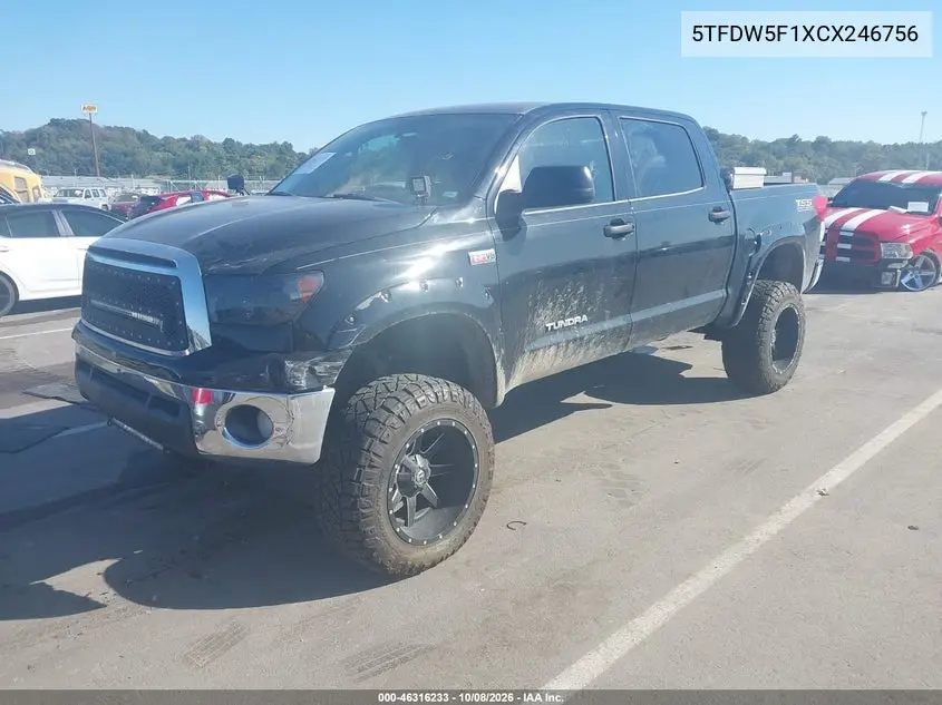 2012 TOYOTA TUNDRA VIN 5TFDW5F1XCX246756 — фото 2
