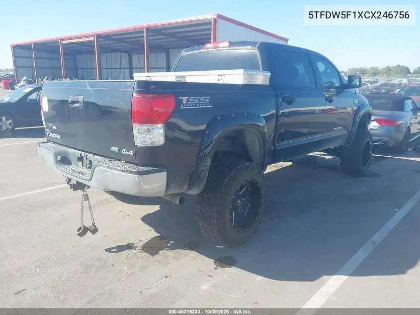 2012 TOYOTA TUNDRA VIN 5TFDW5F1XCX246756 — фото 4