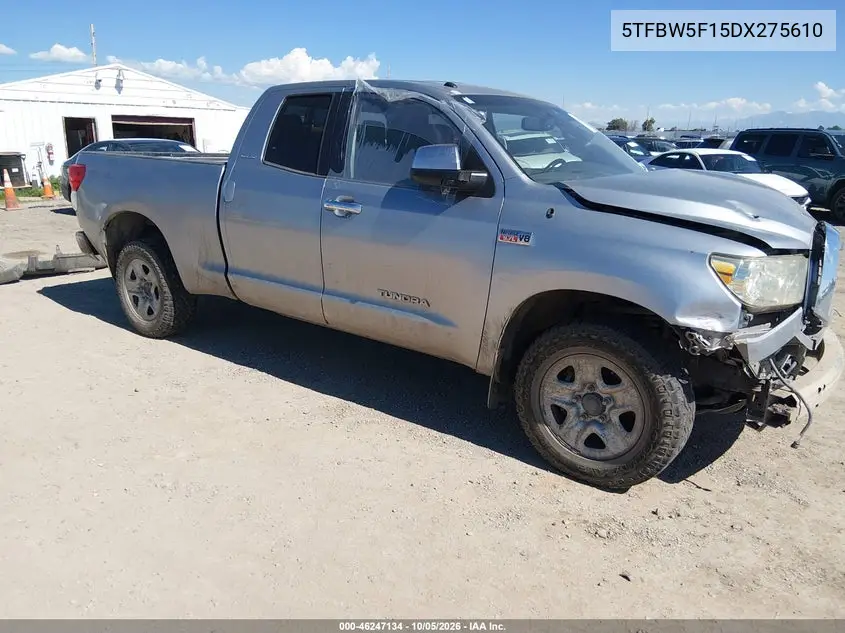 TOYOTA TUNDRA 2013, VIN 5TFBW5F15DX275610