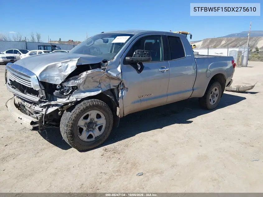 2013 TOYOTA TUNDRA VIN 5TFBW5F15DX275610 — фото 2