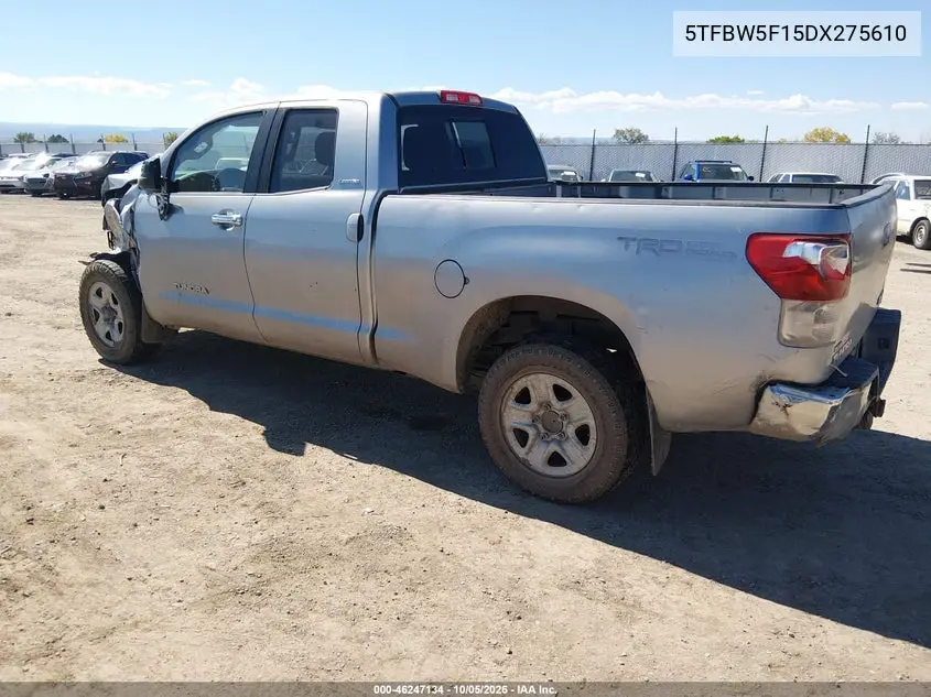 2013 TOYOTA TUNDRA VIN 5TFBW5F15DX275610 — фото 3