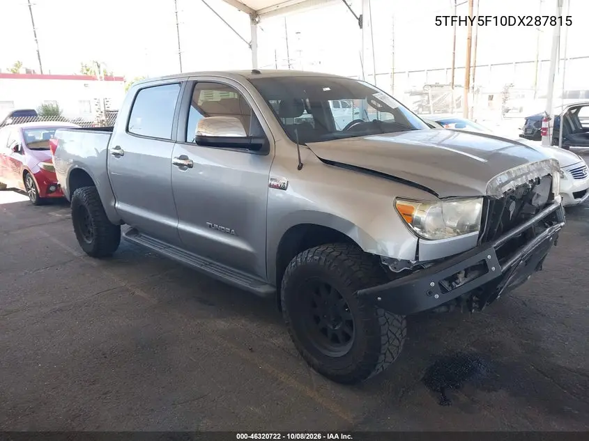 TOYOTA TUNDRA 2013, VIN 5TFHY5F10DX287815