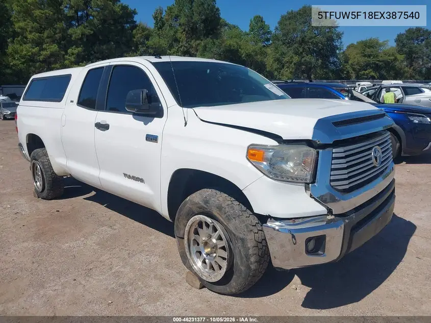 TOYOTA TUNDRA 2014, VIN 5TFUW5F18EX387540