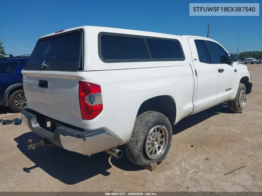 2014 TOYOTA TUNDRA VIN 5TFUW5F18EX387540 — фото 4