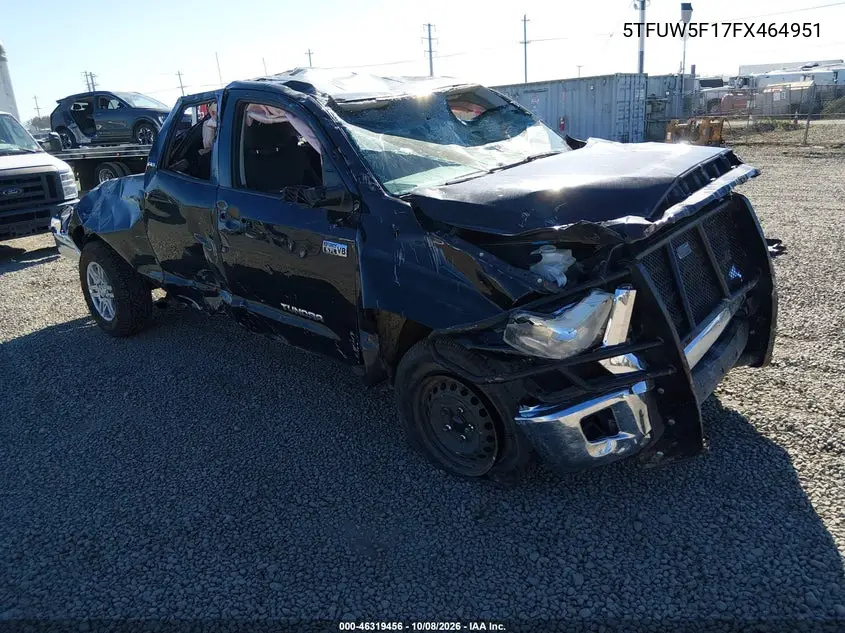 TOYOTA TUNDRA 2015, VIN 5TFUW5F17FX464951