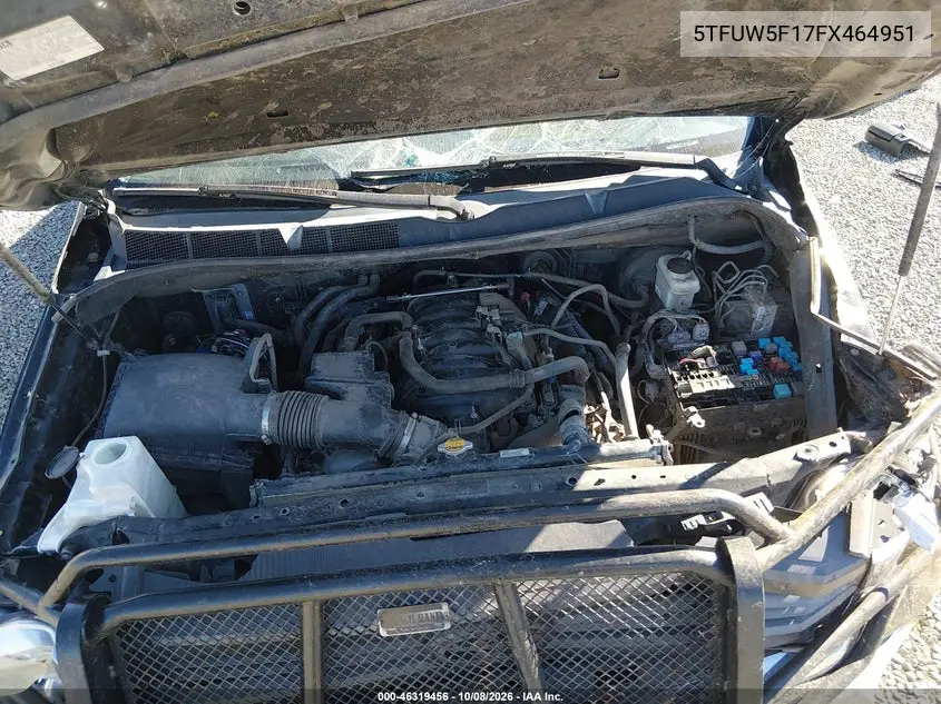 2015 TOYOTA TUNDRA VIN 5TFUW5F17FX464951 — фото 10