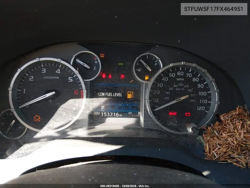 2015 TOYOTA TUNDRA VIN 5TFUW5F17FX464951 — фото 7