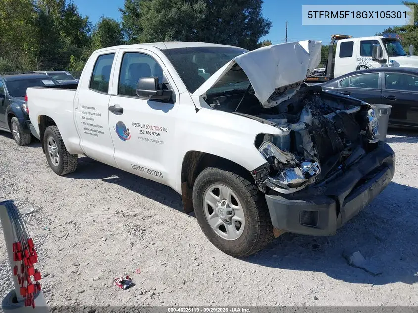 TOYOTA TUNDRA 2016, VIN 5TFRM5F18GX105301