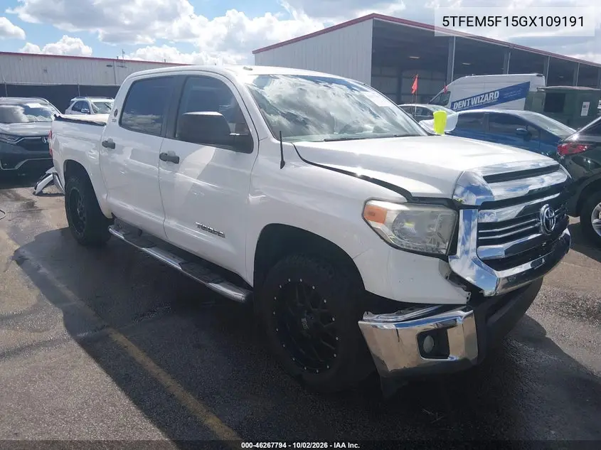 TOYOTA TUNDRA 2016, VIN 5TFEM5F15GX109191