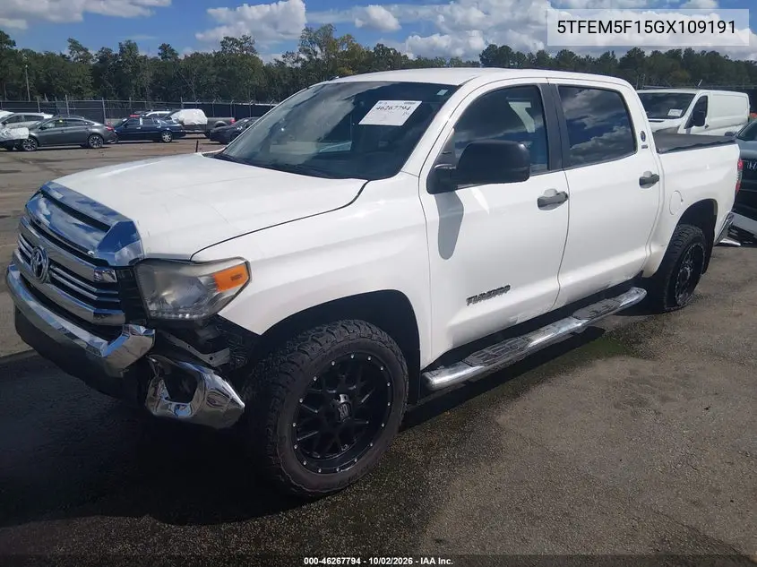 2016 TOYOTA TUNDRA VIN 5TFEM5F15GX109191 — фото 2