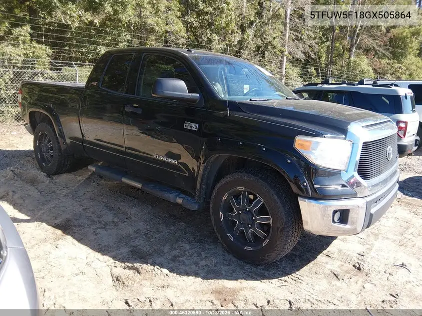 TOYOTA TUNDRA 2016, VIN 5TFUW5F18GX505864