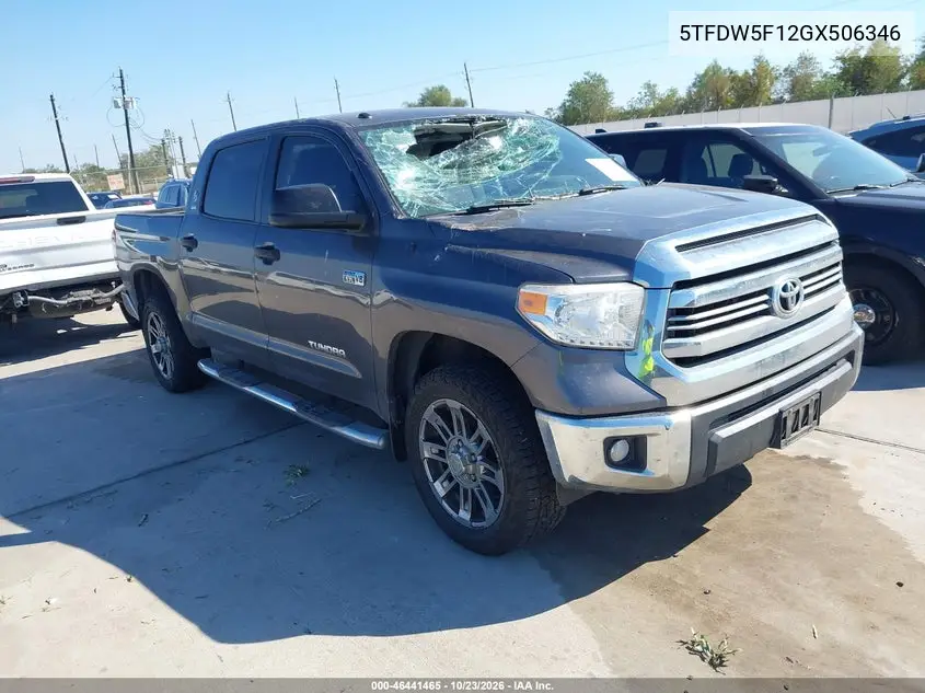 TOYOTA TUNDRA 2016, VIN 5TFDW5F12GX506346
