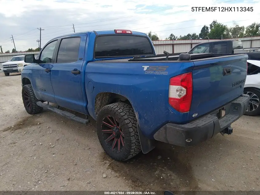2017 TOYOTA TUNDRA VIN 5TFEM5F12HX113345 — фото 3