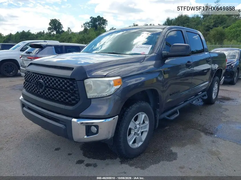 2017 TOYOTA TUNDRA VIN 5TFDW5F17HX649858 — фото 2