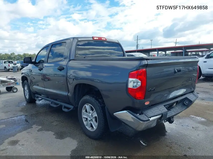 2017 TOYOTA TUNDRA VIN 5TFDW5F17HX649858 — фото 3