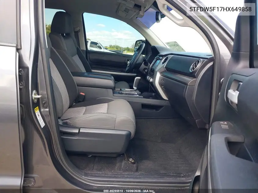 2017 TOYOTA TUNDRA VIN 5TFDW5F17HX649858 — фото 5