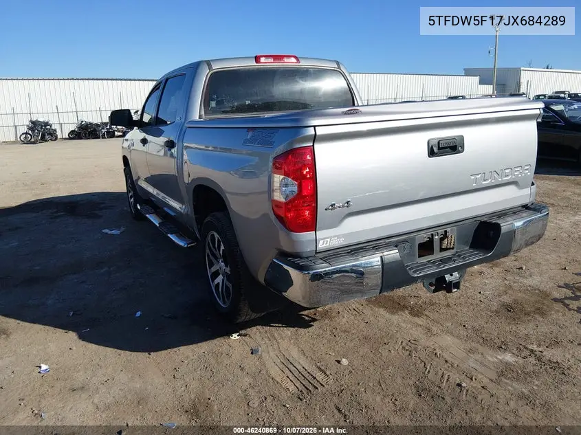2018 TOYOTA TUNDRA VIN 5TFDW5F17JX684289 — фото 3