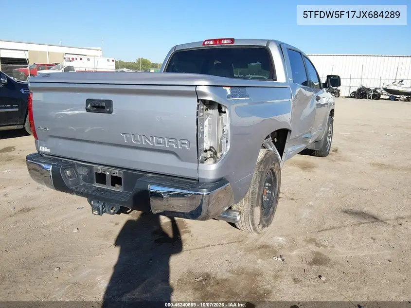 2018 TOYOTA TUNDRA VIN 5TFDW5F17JX684289 — фото 4