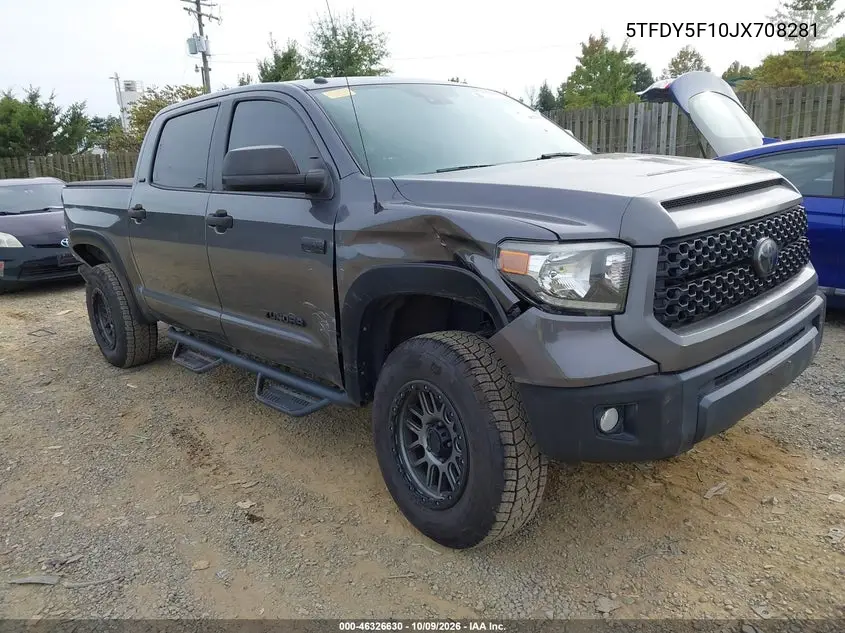 TOYOTA TUNDRA 2018, VIN 5TFDY5F10JX708281