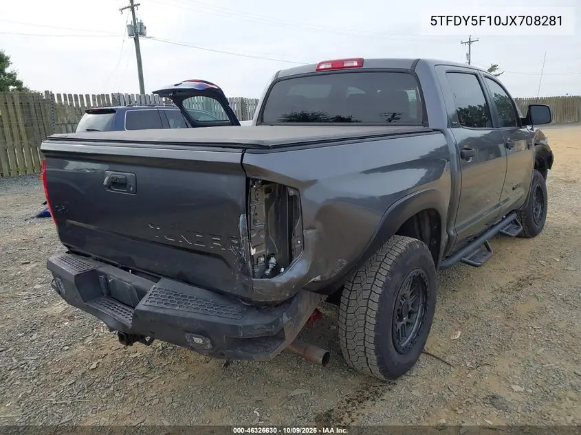 2018 TOYOTA TUNDRA VIN 5TFDY5F10JX708281 — фото 4