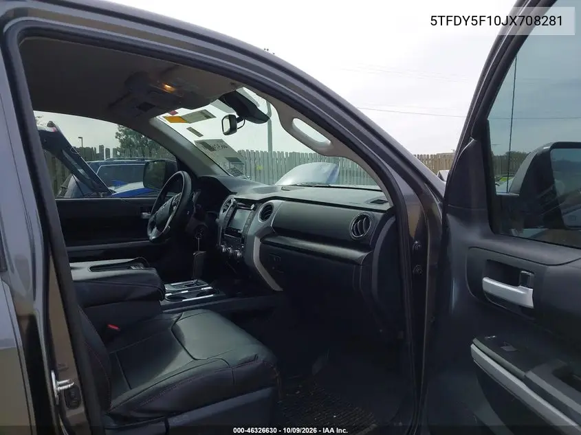 2018 TOYOTA TUNDRA VIN 5TFDY5F10JX708281 — фото 5