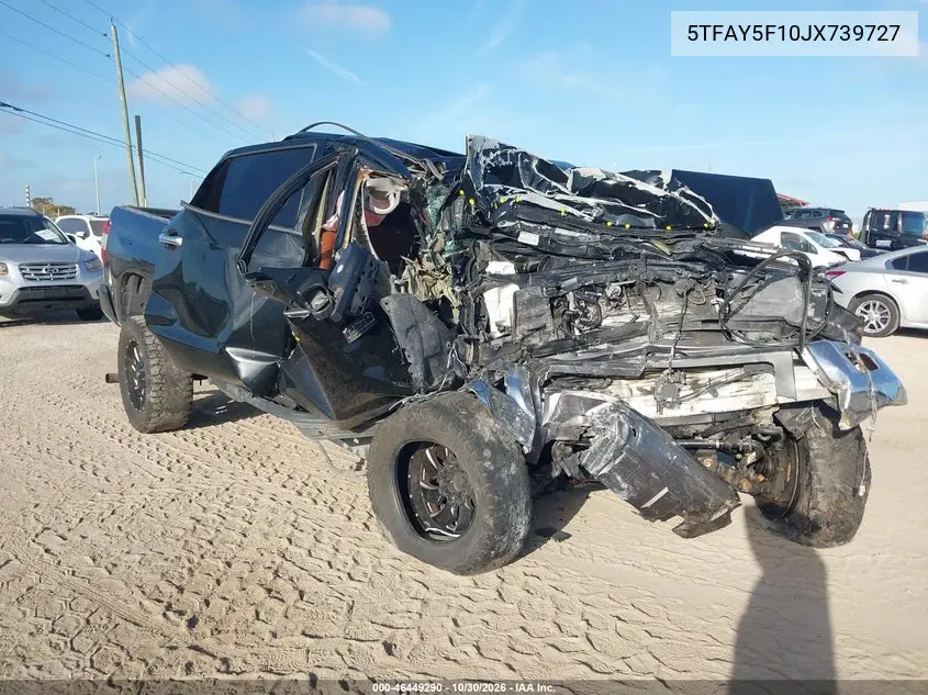 TOYOTA TUNDRA 2018, VIN 5TFAY5F10JX739727