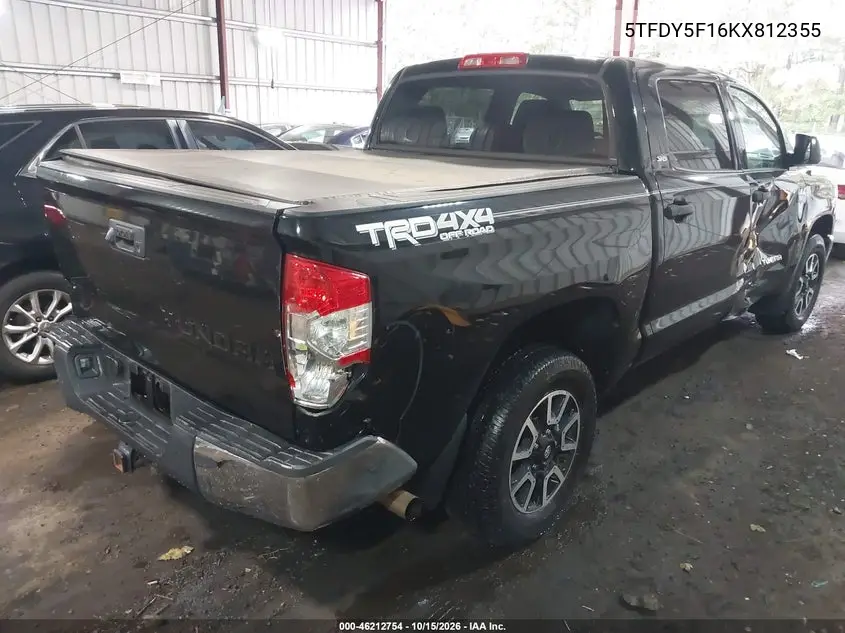 2019 TOYOTA TUNDRA VIN 5TFDY5F16KX812355 — фото 4