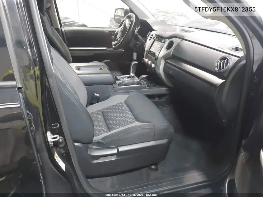 2019 TOYOTA TUNDRA VIN 5TFDY5F16KX812355 — фото 5