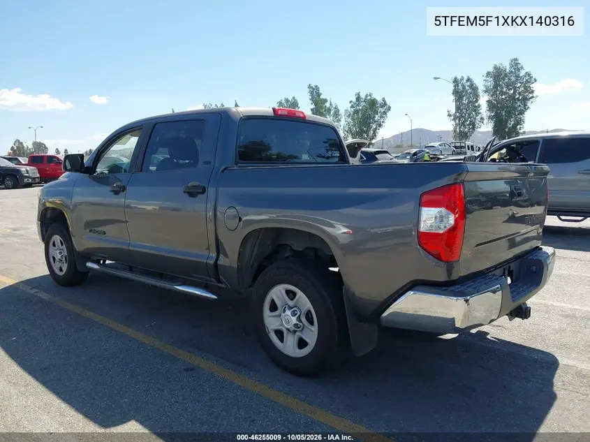 2019 TOYOTA TUNDRA VIN 5TFEM5F1XKX140316 — фото 3