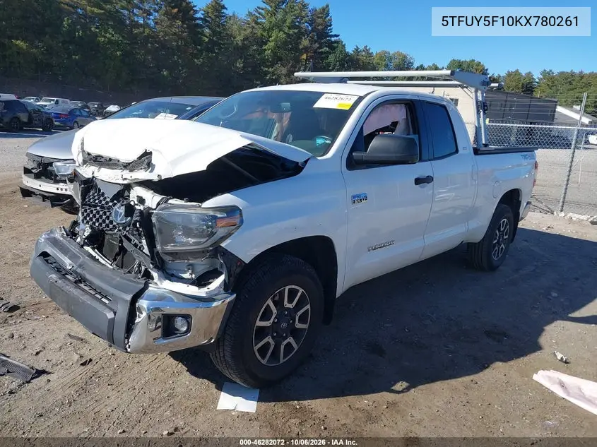 2019 TOYOTA TUNDRA VIN 5TFUY5F10KX780261 — фото 2