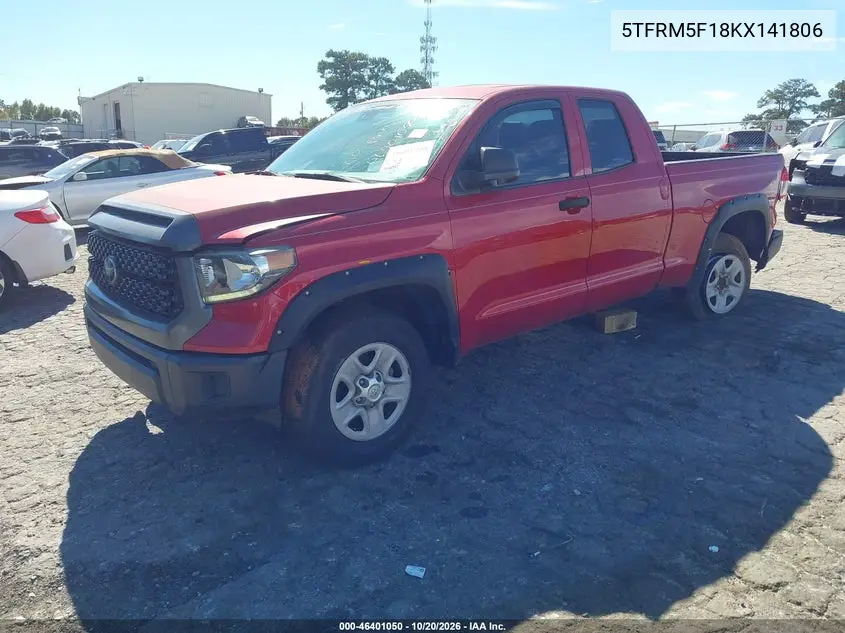 2019 TOYOTA TUNDRA VIN 5TFRM5F18KX141806 — фото 2