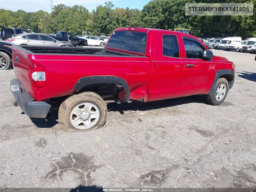 2019 TOYOTA TUNDRA VIN 5TFRM5F18KX141806 — фото 4