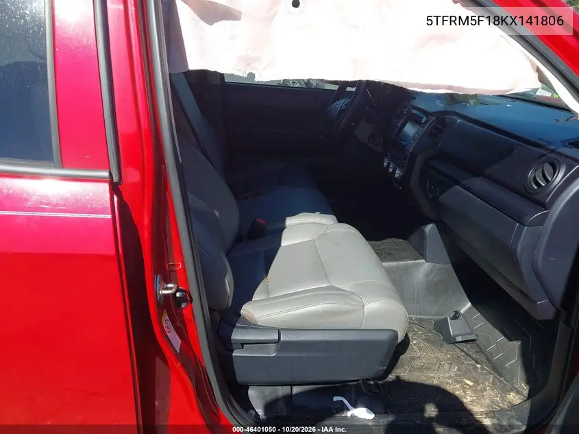 2019 TOYOTA TUNDRA VIN 5TFRM5F18KX141806 — фото 5