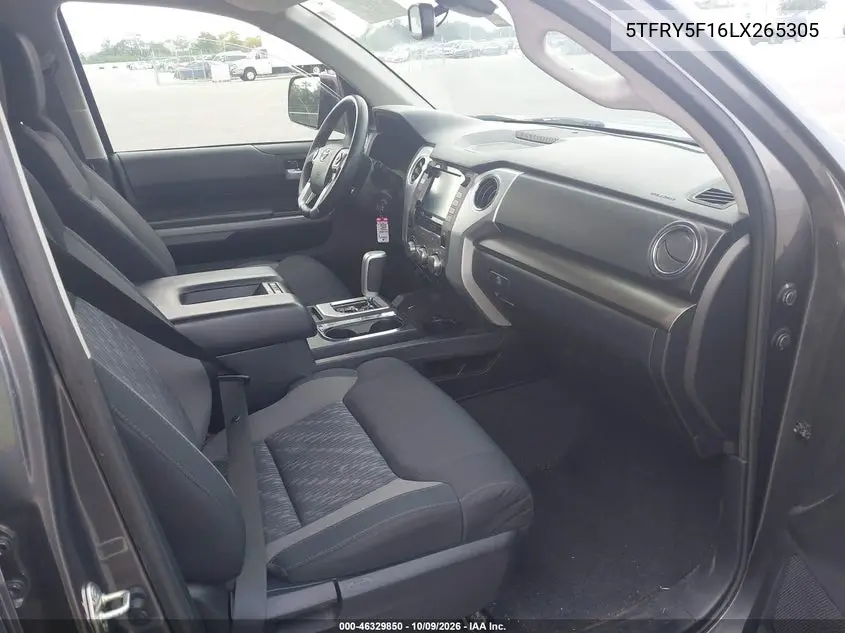 2020 TOYOTA TUNDRA VIN 5TFRY5F16LX265305 — фото 5
