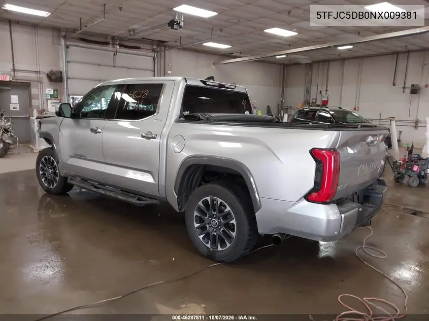 2022 TOYOTA TUNDRA VIN 5TFJC5DB0NX009381 — фото 3