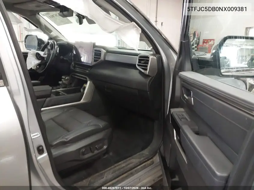 2022 TOYOTA TUNDRA VIN 5TFJC5DB0NX009381 — фото 5