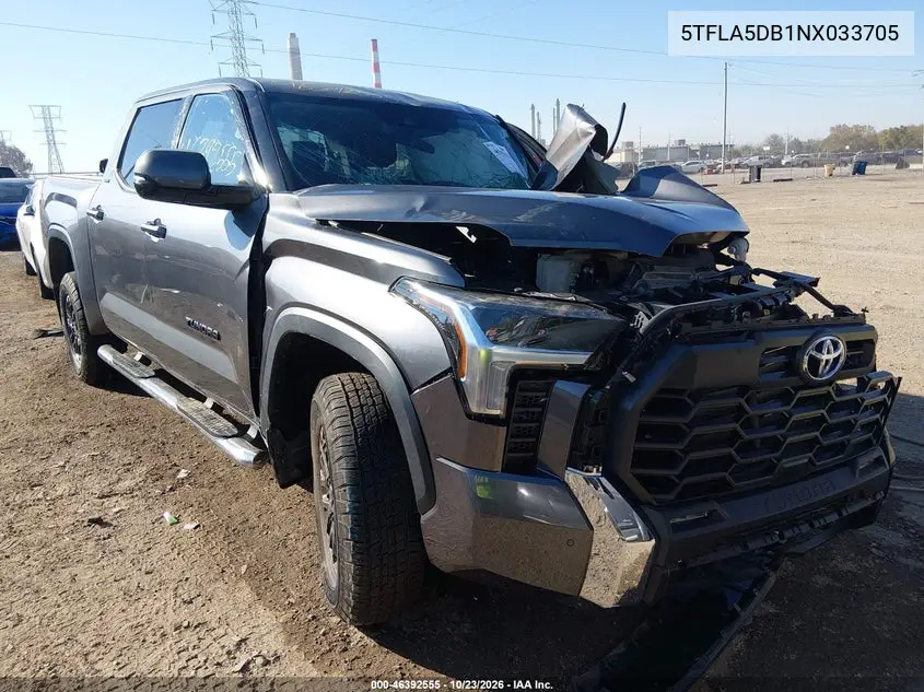 TOYOTA TUNDRA 2022, VIN 5TFLA5DB1NX033705